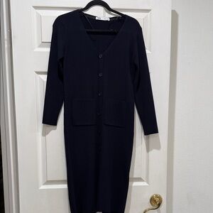 Zara Black Long Sleeve Dress